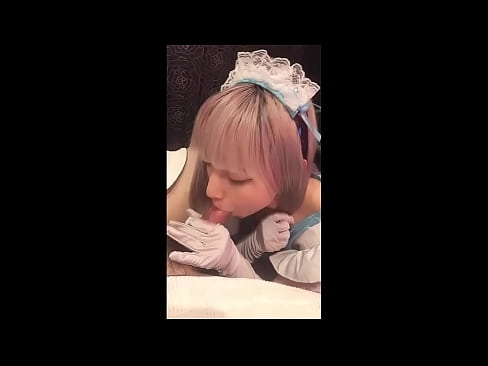 ❤️ Japanese Idol [mayuka], franskur vinnukonubúningur, 1. hluti, blástur og hristur af sér með húðkrem Klám hjá okkur